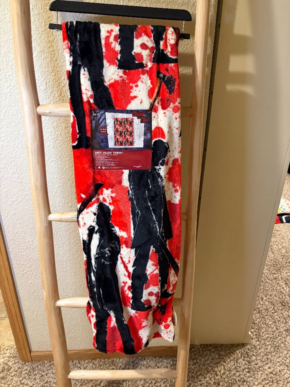 Friday the 13th Jason Voorhees Horror Plush Throw Blanket 50x70 NWT